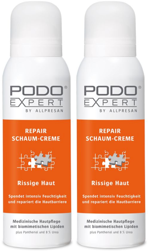 Allpresan PODOEXPERT Repair Schaum-Creme Rissige Haut 2 x 125 ml