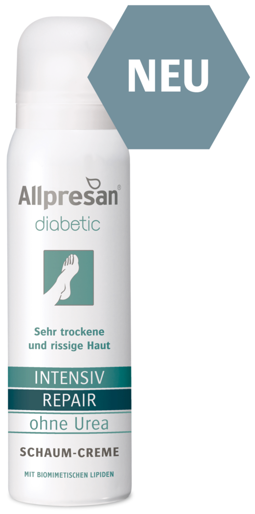 Allpresan diabetic INTENSIV + Repair Schaum Creme ohne Urea 100 ml