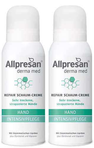 Allpresan Derma med Repair Schaum-Creme HAND INTENSIVPFLEGE 2 x 100 ml
